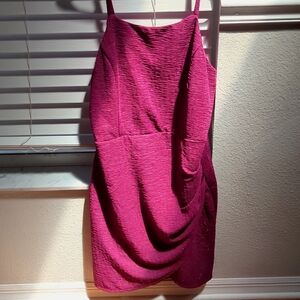 Sparkly dark pink mini dress
